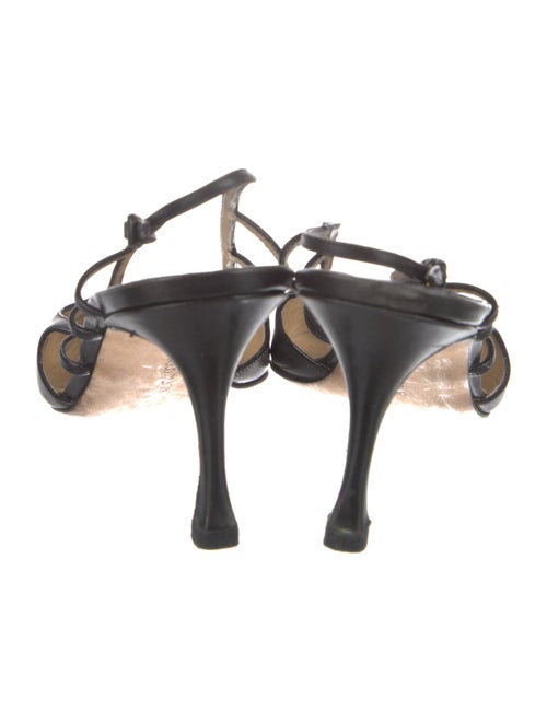 Manolo Blahnik Leather Slingback Pumps