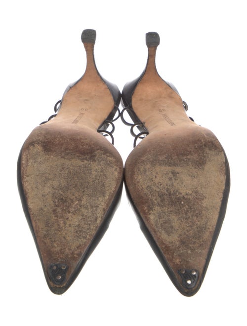 Manolo Blahnik Leather Slingback Pumps