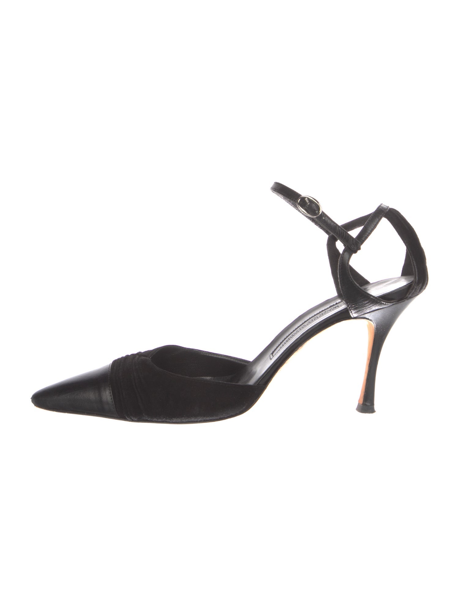 Manolo Blahnik Suede D'Orsay Pumps