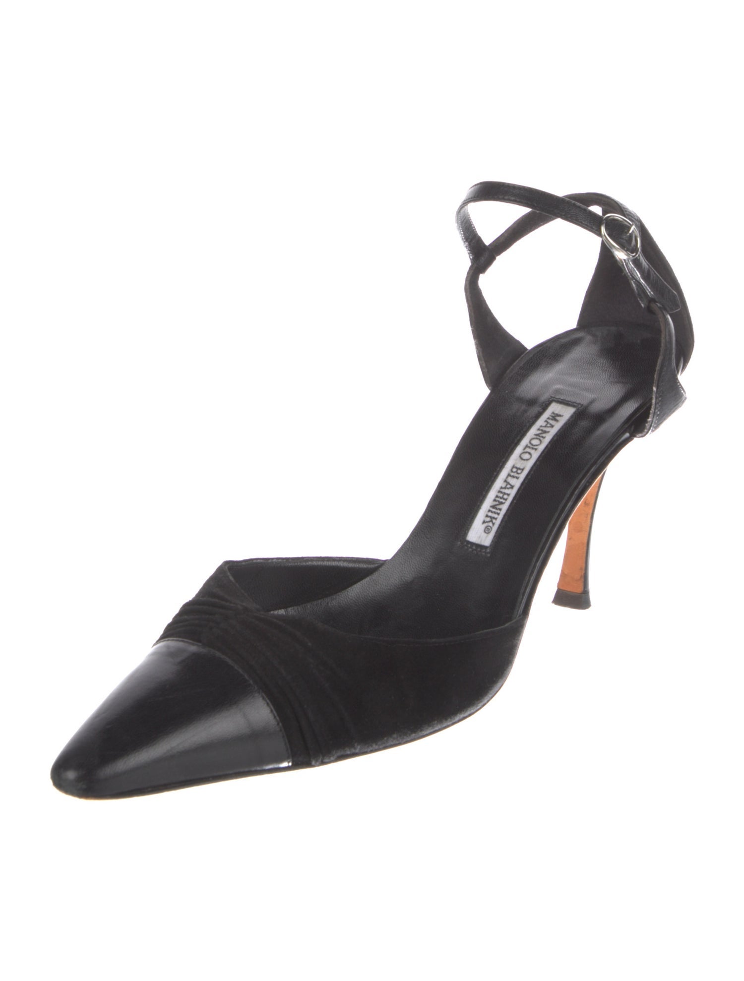 Manolo Blahnik Suede D'Orsay Pumps