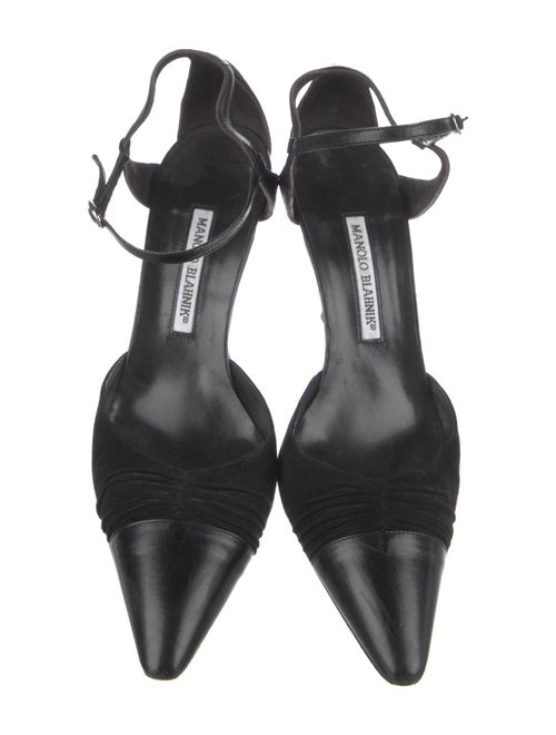 Manolo Blahnik Suede D'Orsay Pumps