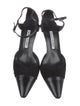 Manolo Blahnik Suede D'Orsay Pumps