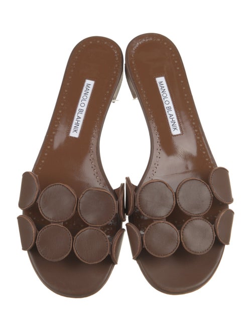 Manolo Blahnik Leather Slides
