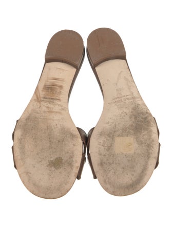 Manolo Blahnik Leather Slides