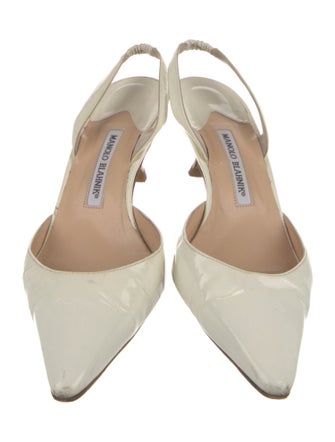 Manolo Blahnik Patent Leather Slingback Pumps
