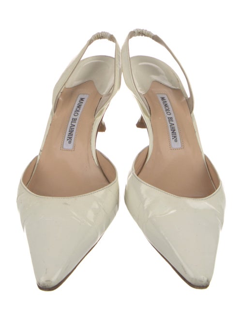 Manolo Blahnik Patent Leather Slingback Pumps