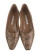 Manolo Blahnik Snakeskin Animal Print Flats