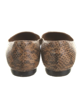 Manolo Blahnik Snakeskin Animal Print Flats