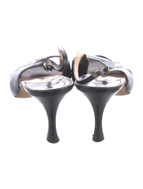 Manolo Blahnik Leather Slingback Sandals