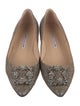 Manolo Blahnik Glitter Crystal Embellishments Flats