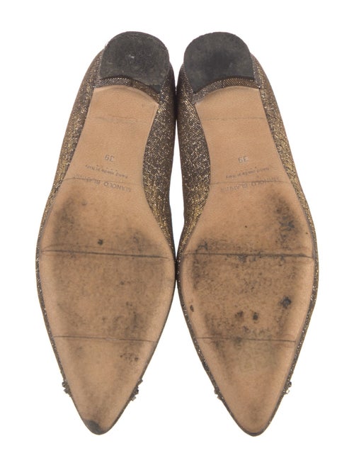 Manolo Blahnik Glitter Crystal Embellishments Flats