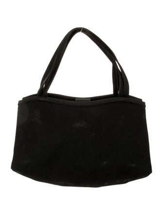 Manolo Blahnik Nylon Top Handle Bag