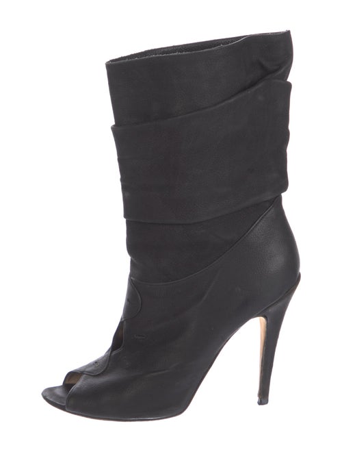 Manolo Blahnik Leather Slouch Boots