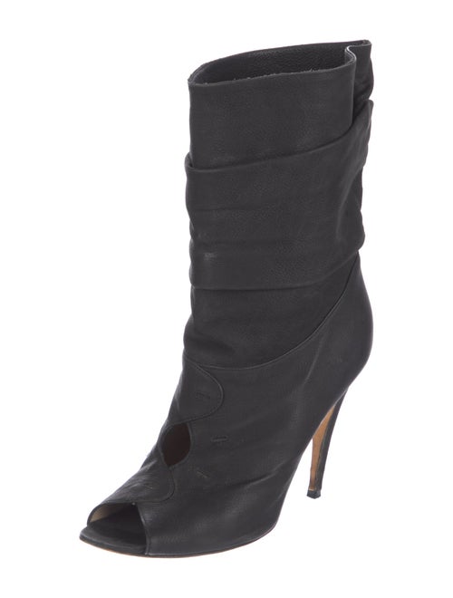Manolo Blahnik Leather Slouch Boots