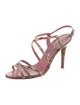 Manolo Blahnik Snakeskin Animal Print Slingback Sandals