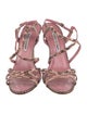 Manolo Blahnik Snakeskin Animal Print Slingback Sandals