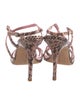 Manolo Blahnik Snakeskin Animal Print Slingback Sandals