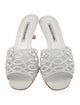 Manolo Blahnik Leather Cutout Accent Slides