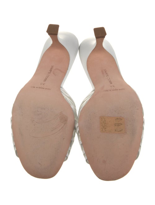 Manolo Blahnik Leather Cutout Accent Slides