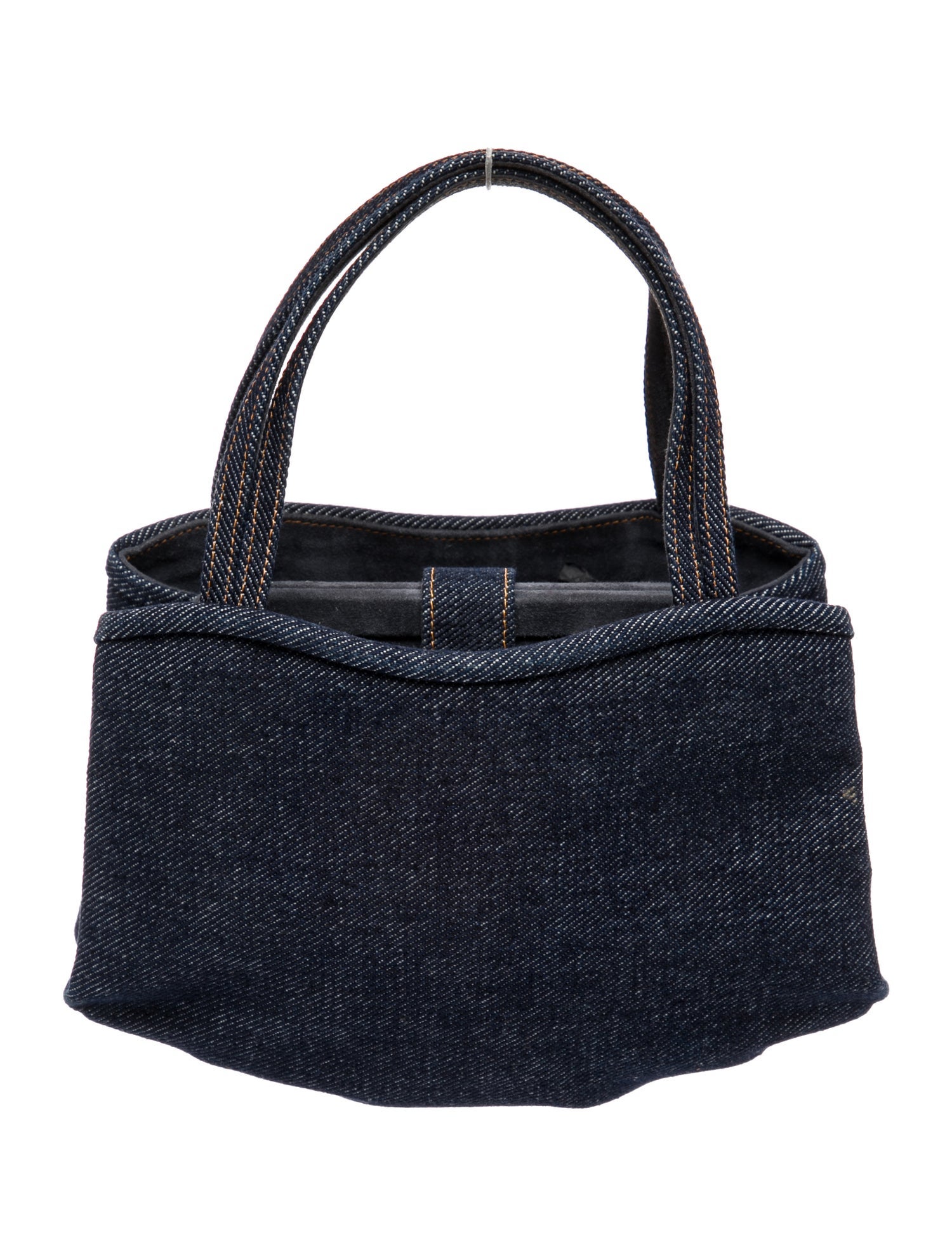Manolo Blahnik Denim Top Handle Bag