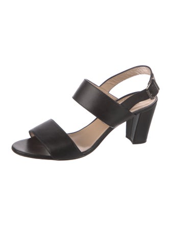 Manolo Blahnik Leather Slingback Sandals
