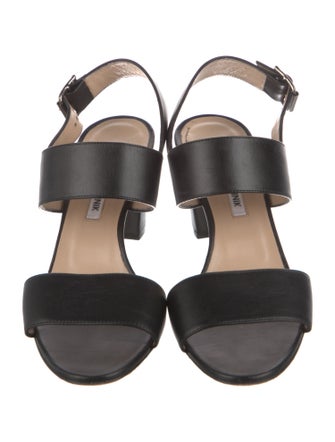 Manolo Blahnik Leather Slingback Sandals