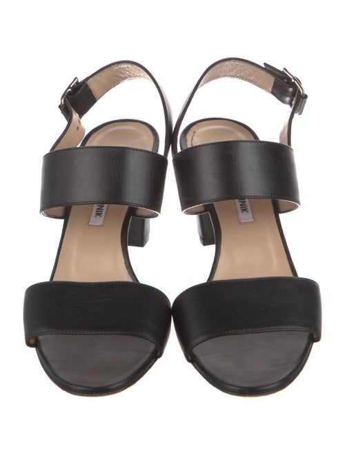 Manolo Blahnik Leather Slingback Sandals