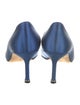 Manolo Blahnik Satin Crystal Embellishments Pumps