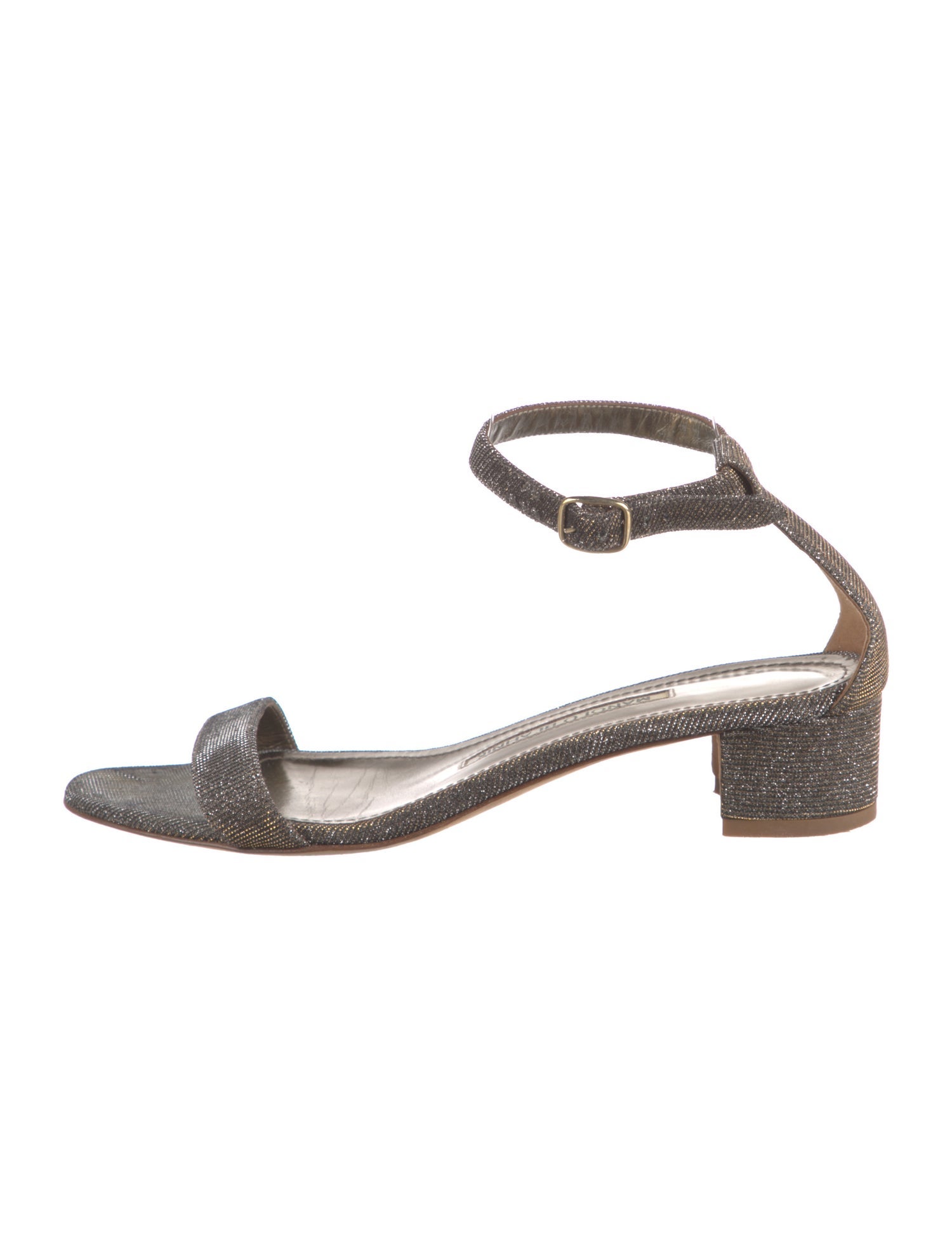 Manolo Blahnik Glitter Patterned Sandals