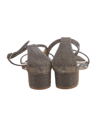 Manolo Blahnik Glitter Patterned Sandals