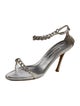 Manolo Blahnik Lizard Chain-Link Accents Sandals