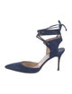 Manolo Blahnik Suede D'Orsay Pumps