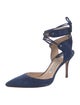 Manolo Blahnik Suede D'Orsay Pumps