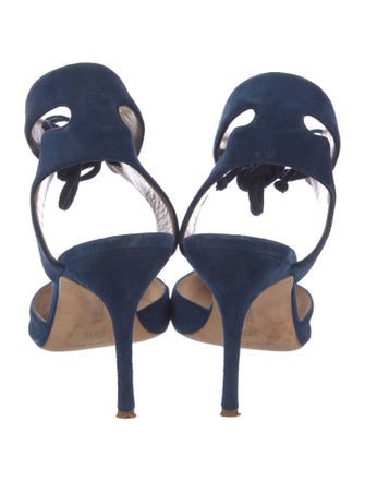 Manolo Blahnik Suede D'Orsay Pumps
