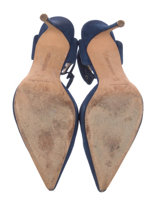 Manolo Blahnik Suede D'Orsay Pumps