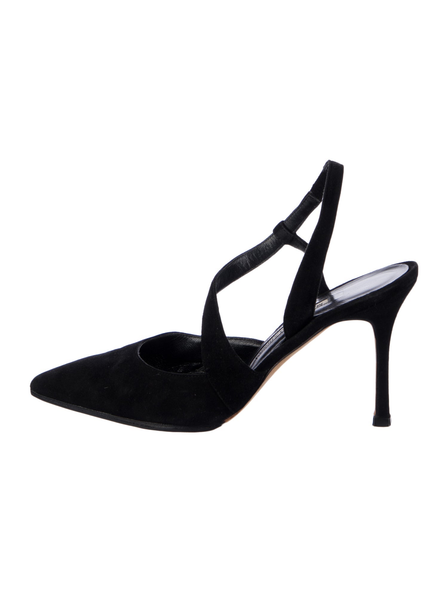 Manolo Blahnik Suede Slingback Pumps