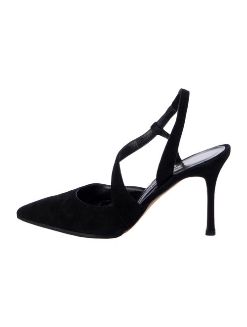 Manolo Blahnik Suede Slingback Pumps