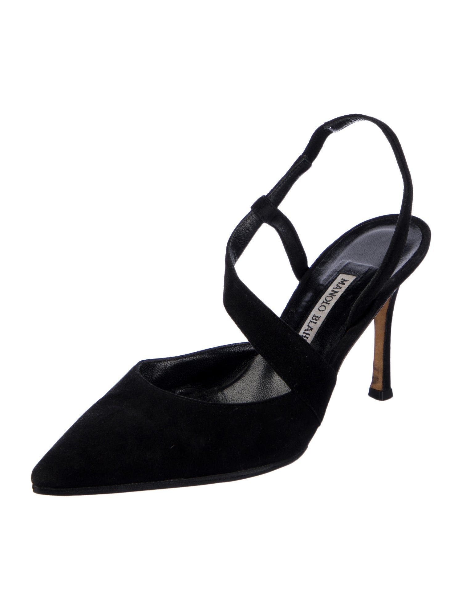 Manolo Blahnik Suede Slingback Pumps