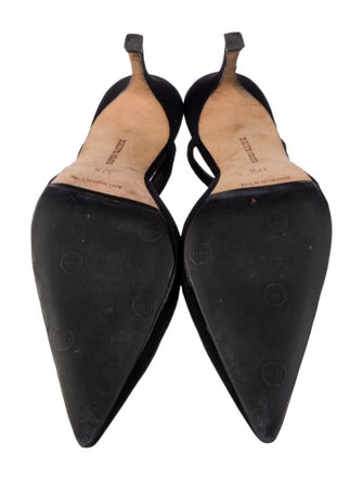 Manolo Blahnik Suede Slingback Pumps