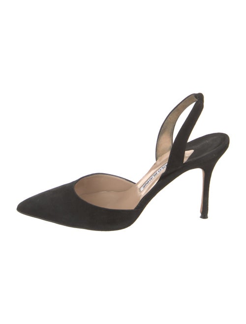 Manolo Blahnik Suede Slingback Pumps