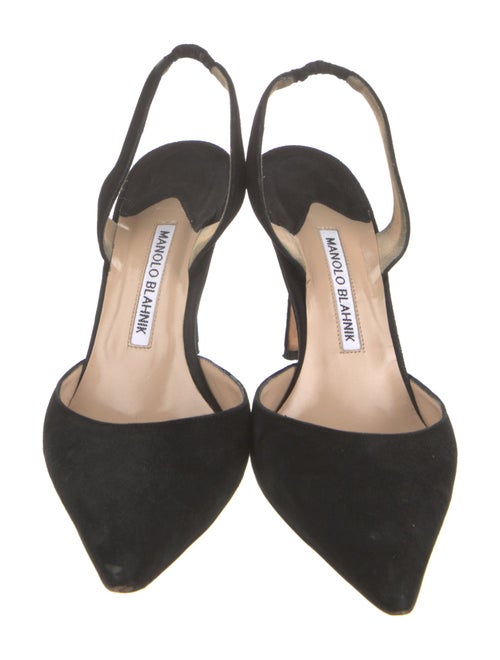 Manolo Blahnik Suede Slingback Pumps