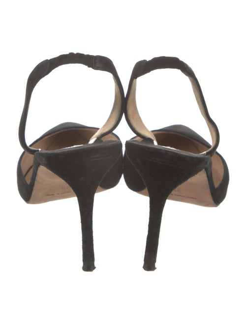 Manolo Blahnik Suede Slingback Pumps