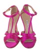 Manolo Blahnik Satin T-Strap Sandals