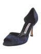 Manolo Blahnik Lace Lace Pattern D'Orsay Pumps