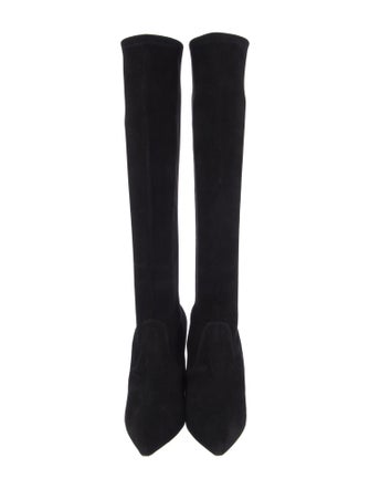 Manolo Blahnik Suede Sock Boots