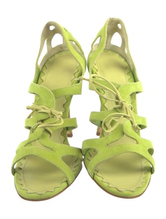 Manolo Blahnik Suede Gladiator Sandals