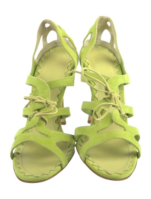 Manolo Blahnik Suede Gladiator Sandals