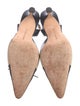 Manolo Blahnik Leather Colorblock Pattern Slingback Pumps