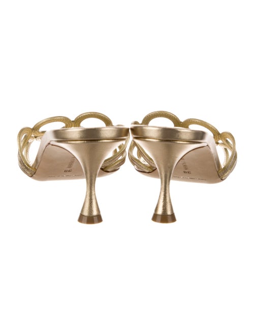 Manolo Blahnik Leather Slides