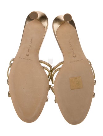 Manolo Blahnik Leather Slides